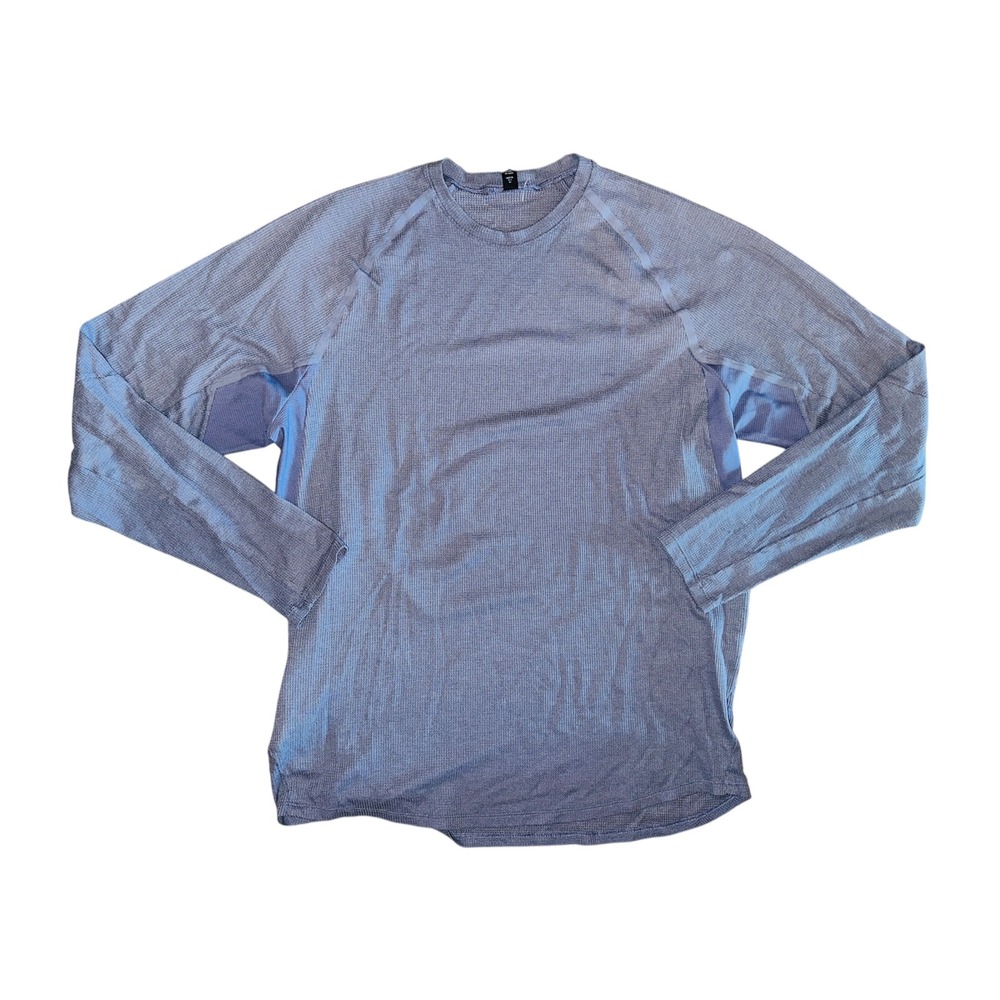 WB6 Lululemon Men's Training T-Shirt Athletic Long Sleeve Top Blue Large - Picture 7 of 7